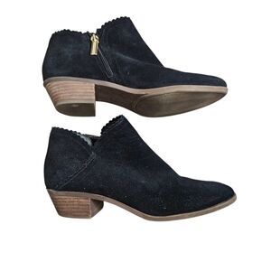 Crown & Ivy | Black Suede Ankle Boots | Size 7.5